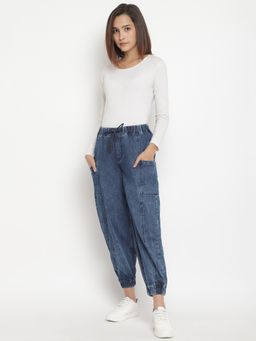 Belliskey - Womens Elasticated Baggy Denim Jeans