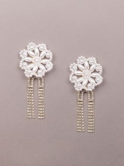 Odette - Floral Studded Statement Earrings