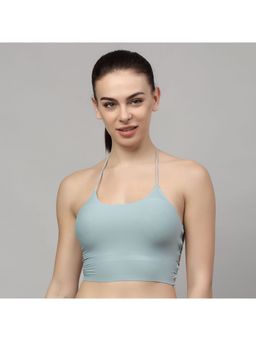 PrettyCat - Backless Halter Neck Bralette - Grey