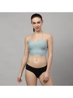 PrettyCat - Backless Halter Neck Bralette Set - Grey