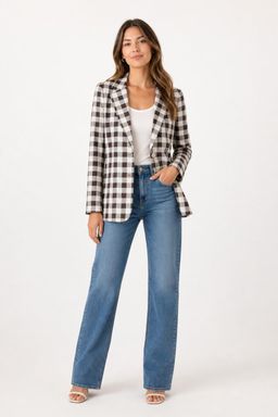 Cider - Checkered Casual Blazer