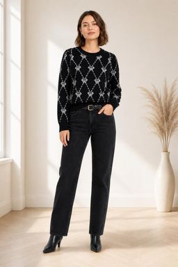 Cider - Black Bows Sweater