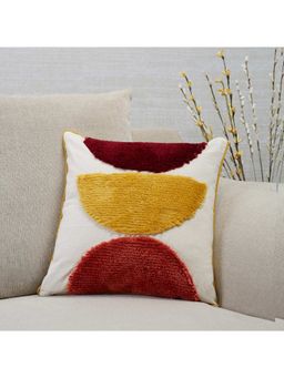 HomeTown - Boho Moon Tufted Cushion Cover 40 x 40 Cm in Mustard Colour