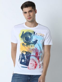 Huetrap - Mens White Short Sleeve T-Shirt