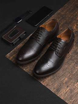 EZOK - Brown Burnish Leather Derbies