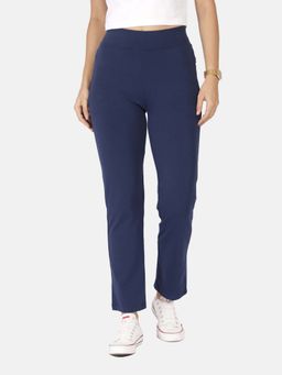 Blissclub - Women Cotton Straight Pants- with 2 Invisible Zippered Pockets
