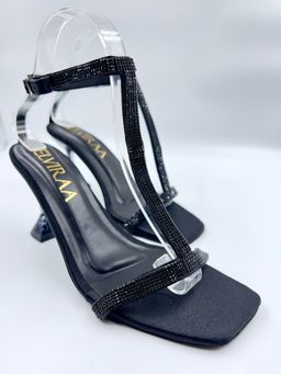 ELVIRAA - T-Strap Rhinestone Heels