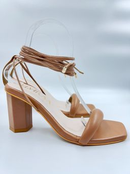 ELVIRAA - Plain Tie - Up Heels Beige