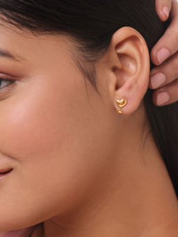 Mia by Tanishq - Bubbling Heart 14 KT Pure Gold Stud Earring