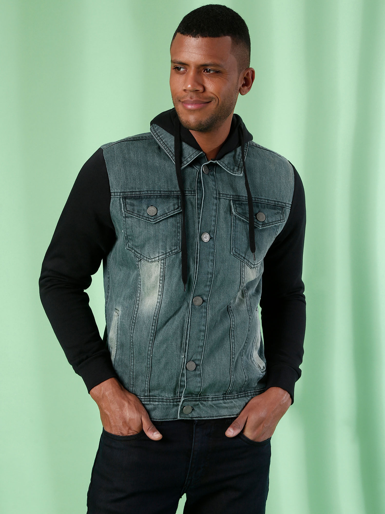 Sleeve Stylish Casual Denim Jacket 