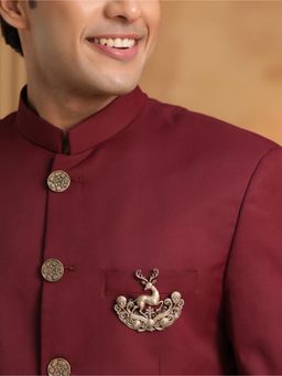 Cosa Nostraa - Men Gold Royal Mrig Brooch