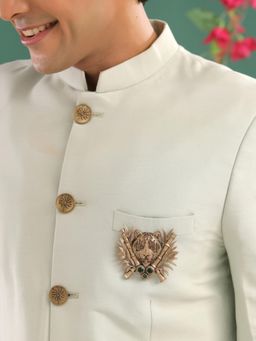 Cosa Nostraa - Men Gold Royal Bengal Tiger Brooch
