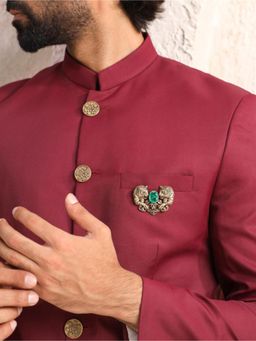 Cosa Nostraa - Men Gold Twin Tiger Brooch