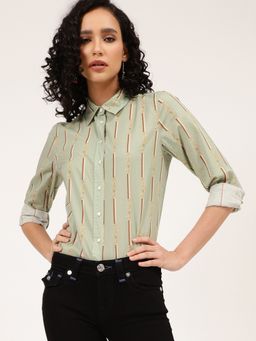 GANT - Womens Printed Green Shirt