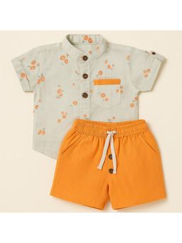 Earthy Tweens - Peach Petals Play Shirt with Shorts