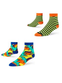 Dynamocks - Men and Women Ankle Length Socks - Free Size - Pack of 2 Pairs