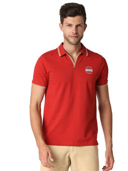 Being Human - Men Red Solid Polo T-Shirt