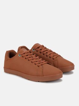 United Colors of Benetton - Perforations Lace-Up Basic Low Top Sneakers - Brown