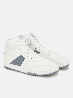 United Colors of Benetton - Perforations Lace-Up High Top Sneakers - White