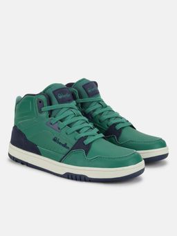 United Colors of Benetton - Colorblock Lace-Up High Top Sneakers - Green