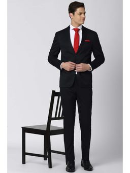 Peter England - Men Black Two Piece Suit (Set of 2)