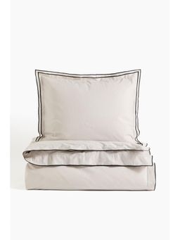 H&M - Beige Single Cotton Duvet Cover Set