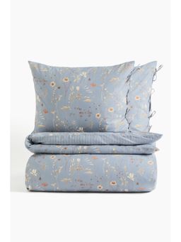 H&M - Blue Floral Double/King Duvet Cover Set