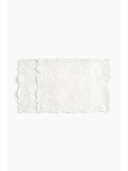 H&M - White 2-Pack Embroidery-Detail Place Mats