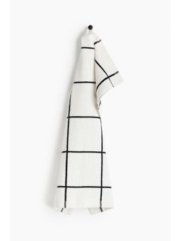 H&M - White Grid-Patterned Hand Towel