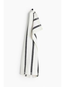 H&M - White Striped Hand Towel