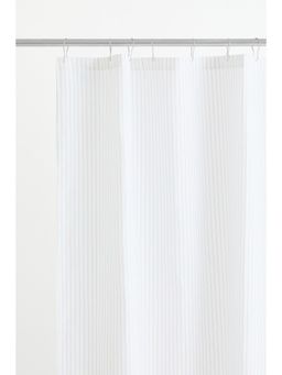 H&M - White Linen-Blend Shower Curtain