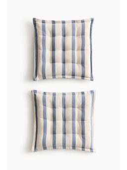 H&M - White 2-Pack Cotton Seat Cushions