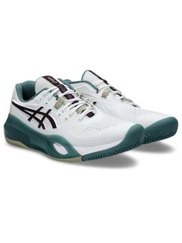 ASICS - Men White GEL-RESOLUTION X CLAY Tennis Shoes