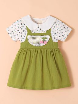 Hopscotch - Floral Applique Detail Dress