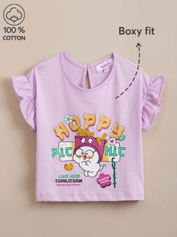 Hopscotch - Happy Picnic Cartoon Cotton T-shirt
