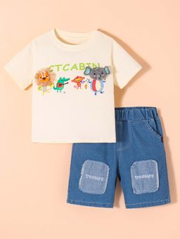 Hopscotch - 2-Pc Animal Orchestra Shorts Set