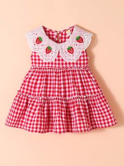 Hopscotch - Berry Sweet & Checkered Casual Dress