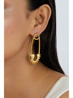 AMOSSH - Waterproof 18K Gold Plated Pin Earrings