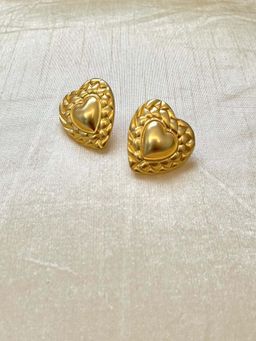 AMOSSH - 18K Gold Plated Statement Pair Of Leba Studs