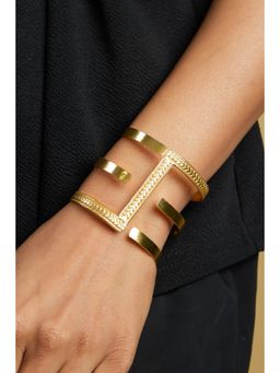 AMOSSH - Malie 18K Gold Plated Cuff Bracelet