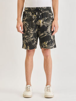 Antony Morato - Mens Black Printed Slim Fit Regular Shorts