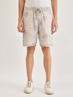 Antony Morato - Mens Beige Printed Slim Fit Regular Shorts