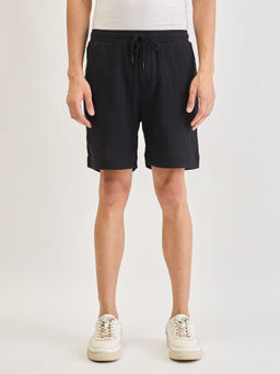 Antony Morato - Mens Black Textured Slim Fit Regular Shorts