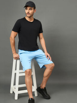 Club York - Men Blue Drawstring Shorts