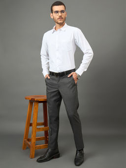 Club York - Men Dark Grey Formal Trouser