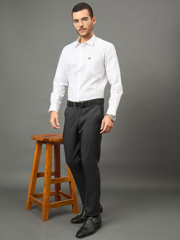 Club York - Men Navy Blue Formal Trouser