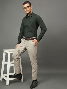 Club York - Men Grey Solid Trouser