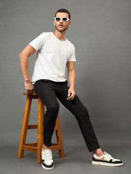 Club York - Men Black Casual Trouser