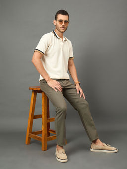 Club York - Men Dark Grey Casual Trouser