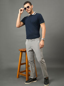 Club York - Men Grey Casual Trouser